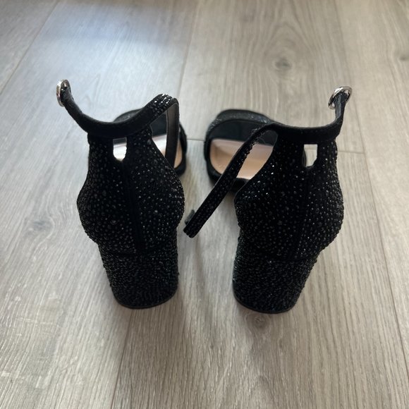 Kelly & Katie Black Rhinestone Heels - Picture 3 of 6